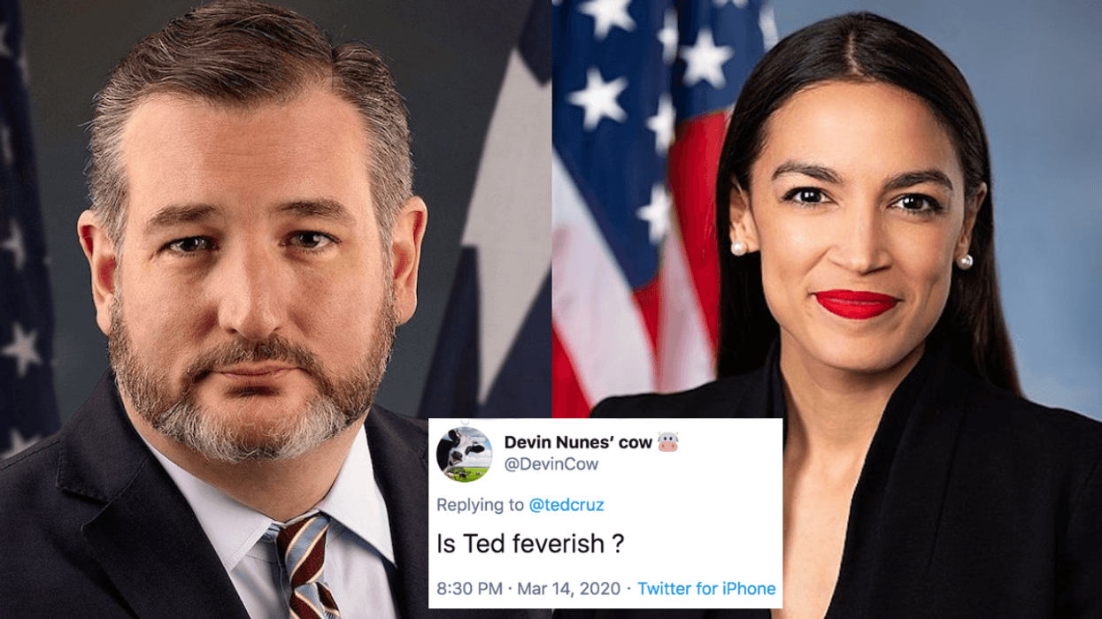 Internet Left Stunned After Ted Cruz Actually Praises Alexandria Ocasio-Cortez's Advice About Social Distancing
