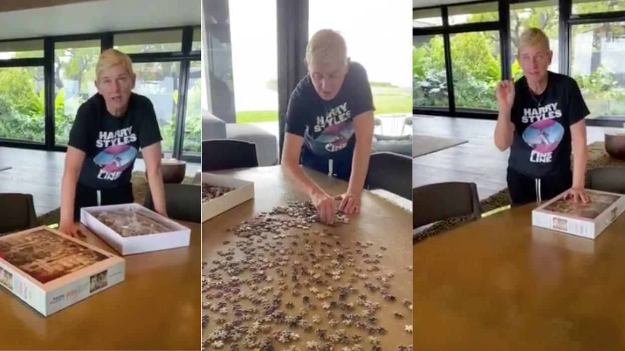 Ellen DeGeneres Documented Her Attempt At Assembling A 4,000-Piece Puzzle During Her Self-Isolation—And The Struggle Is Real