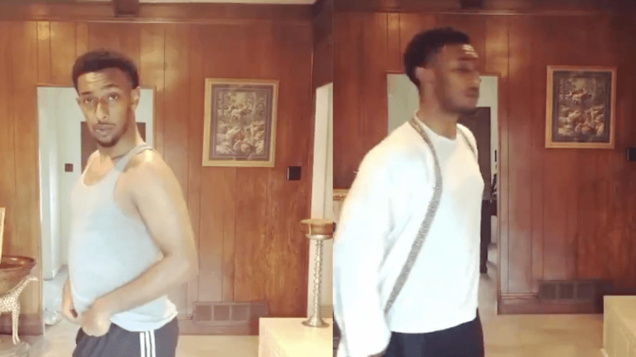 Guy Shows Off His Quarantine-Inspired Outfits With Hilarious Home Runway Show Complete With Color Commentary