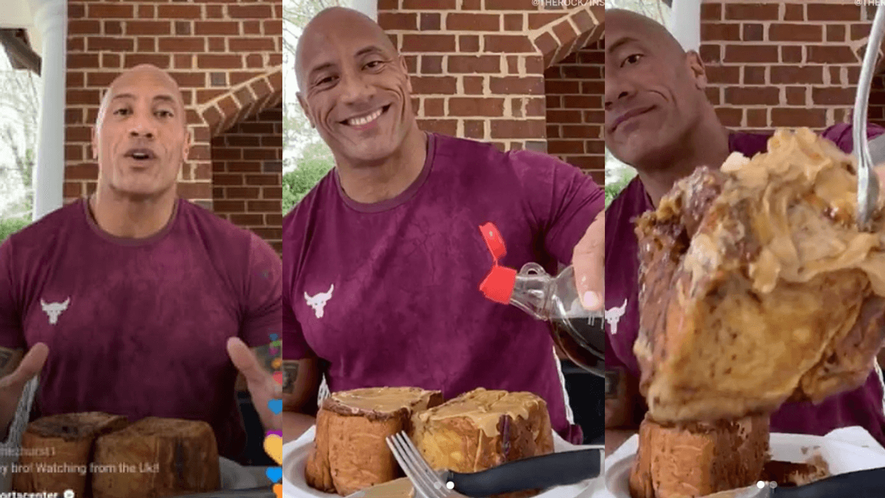 The Rock Just Ate An Ungodly Amount Of French Toast On Instagram Live, And Fans Don't Know What To Think