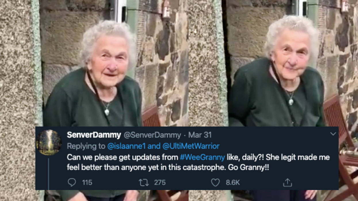 Tiny 93-Year-Old Scottish Grandmother's Reassuring Message To Her Grandkids Is The Good Cry We Could All Use Right About Now