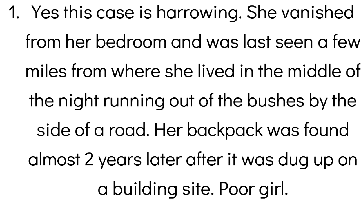 People Share Which Missing Persons Case Has Always Stuck With Them