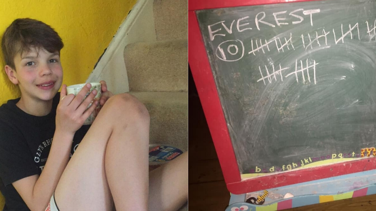 12-Year-Old Boy 'Climbs' To Top Of Mount Everest By Going Up And Down His Stairs 2,507 Times