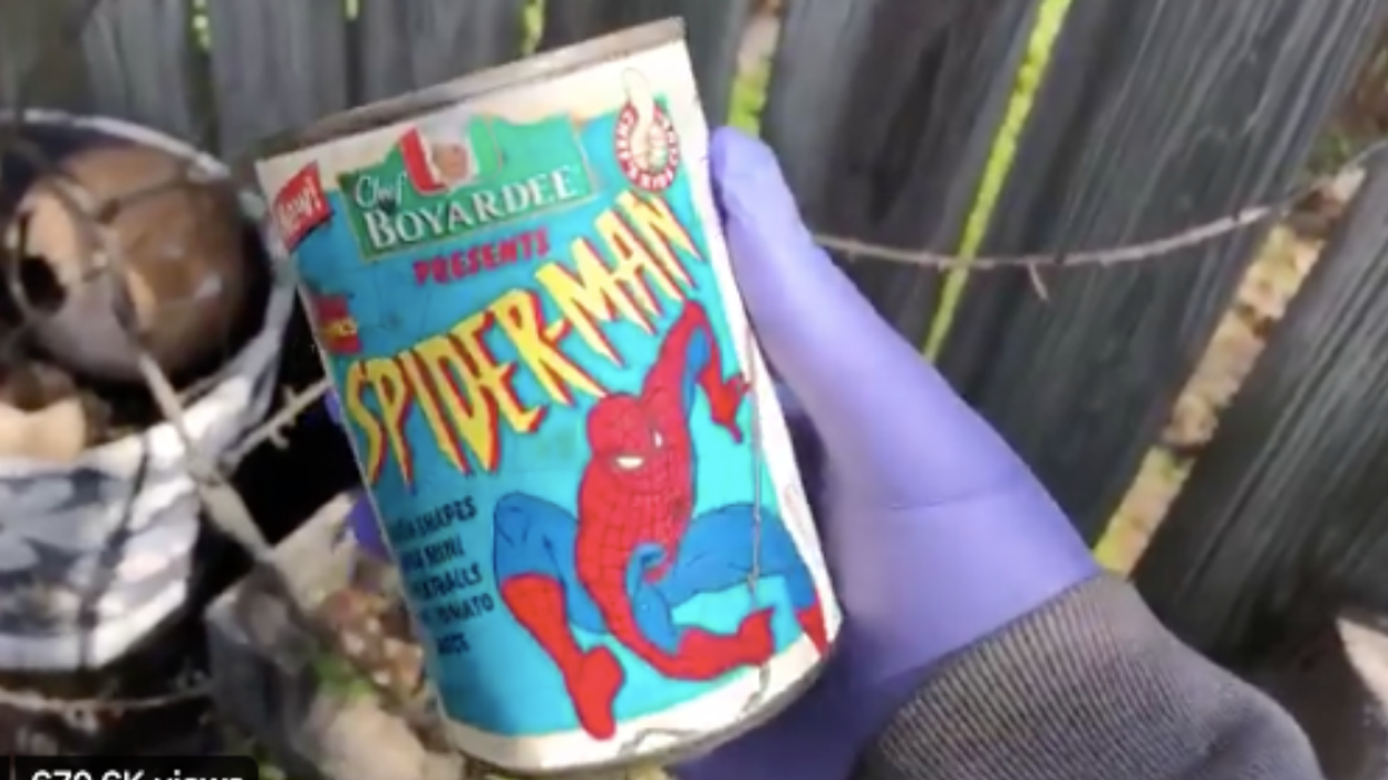 Someone Found A 'Wildly Corroded' Can Of Spider-Man Pasta From 1995—And The Contents Have Not Aged Well