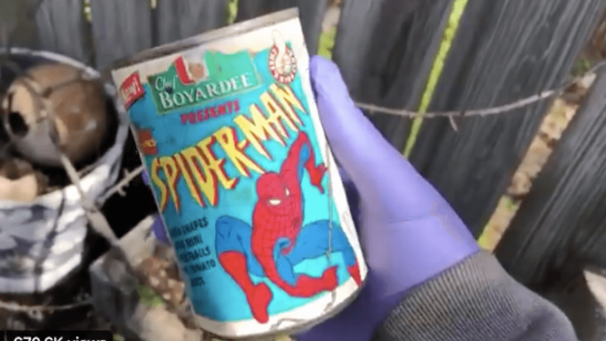 Someone Found A 'Wildly Corroded' Can Of Spider-Man Pasta From 1995—And The Contents Have Not Aged Well