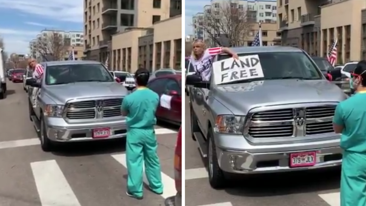 Video Of Nurses In Colorado Standing In Road To Stop Protesters From Blocking Emergency Vehicles Goes Viral