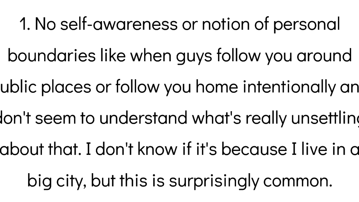 Women Share Their 'That Guy's A Creep' Experiences