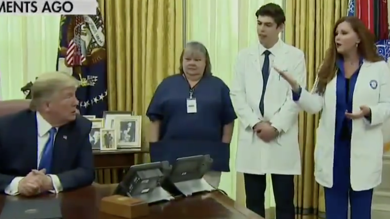 Trump Contradicts Nurse's Claim That Protective Equipment Has Been 'Sporadic' During Nurse Appreciation Event
