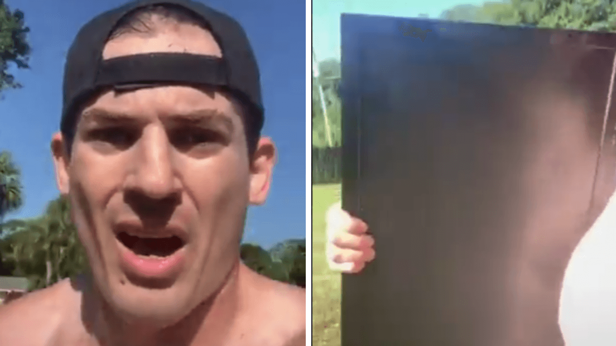Florida Pastor Jogs While Carrying A TV To Make A Powerful Point About The Ahmaud Arbery Shooting