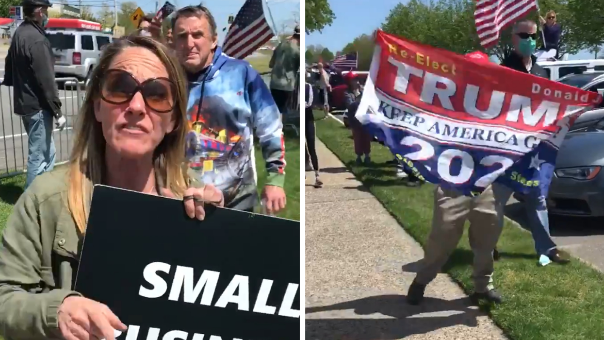 Local News Reporter Hit With Torrent Of Abuse From Trump Supporters During Unsettling Lockdown Protest Video
