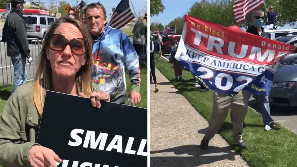 Local News Reporter Hit With Torrent Of Abuse From Trump Supporters During Unsettling Lockdown Protest Video