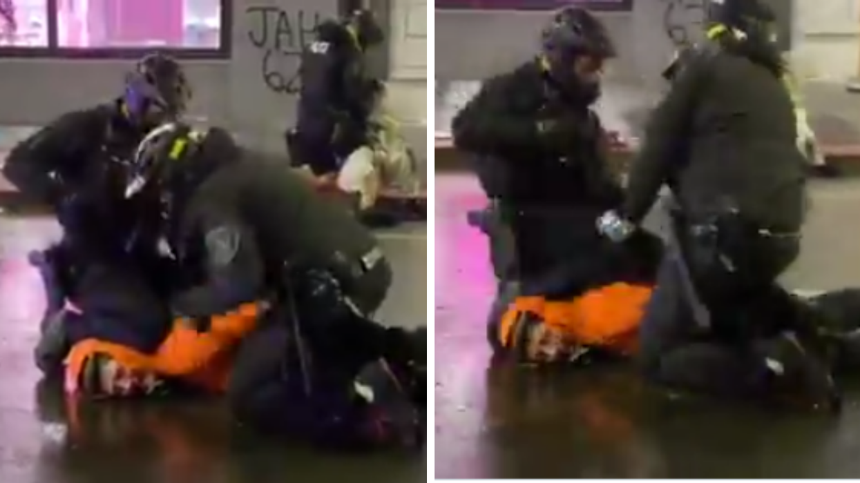 Seattle Cop Forcefully Shoves Colleague's Knee Off Protester's Neck During Arrest As Bystanders Cry Out In Viral Video