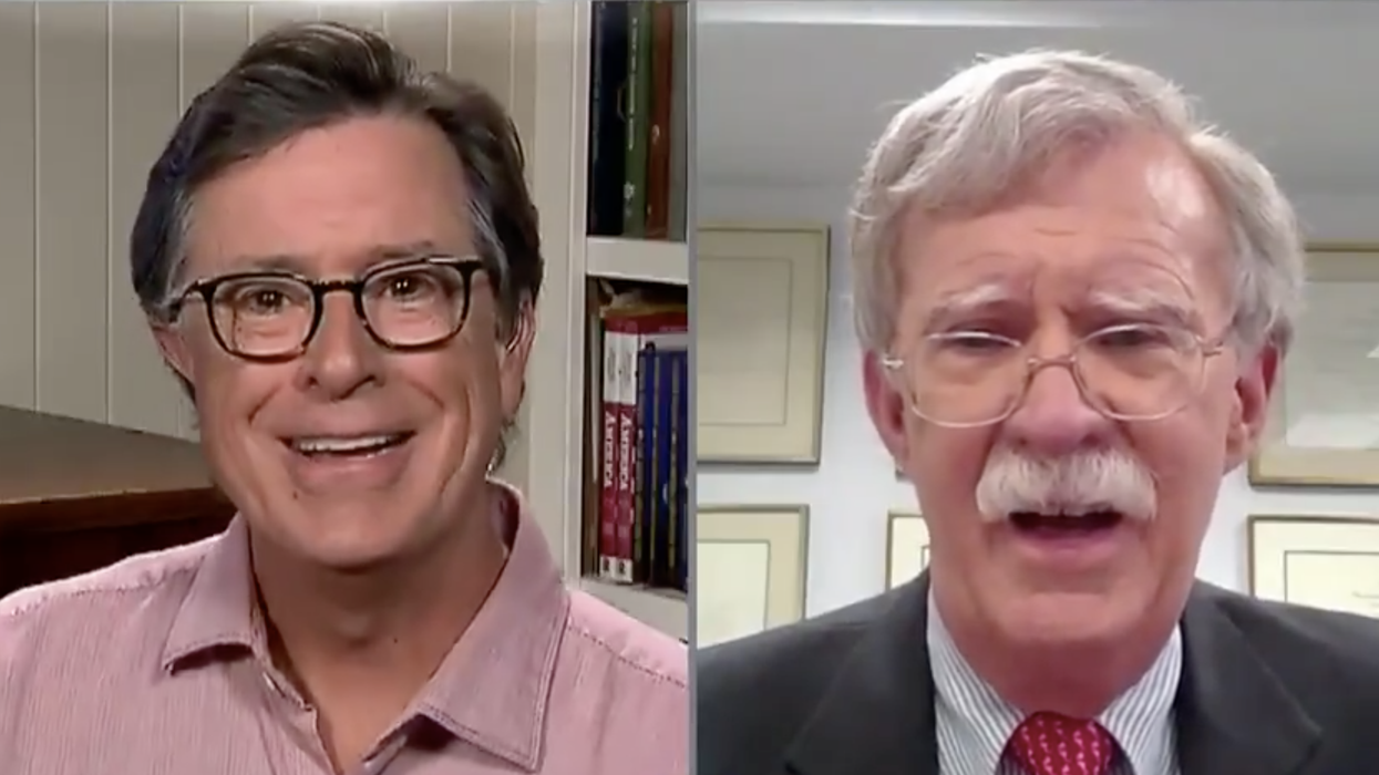 Colbert Slams John Bolton as 'Naive' and Laughs in His Face After Bolton Says He Thought Trump Would 'Want to Learn'