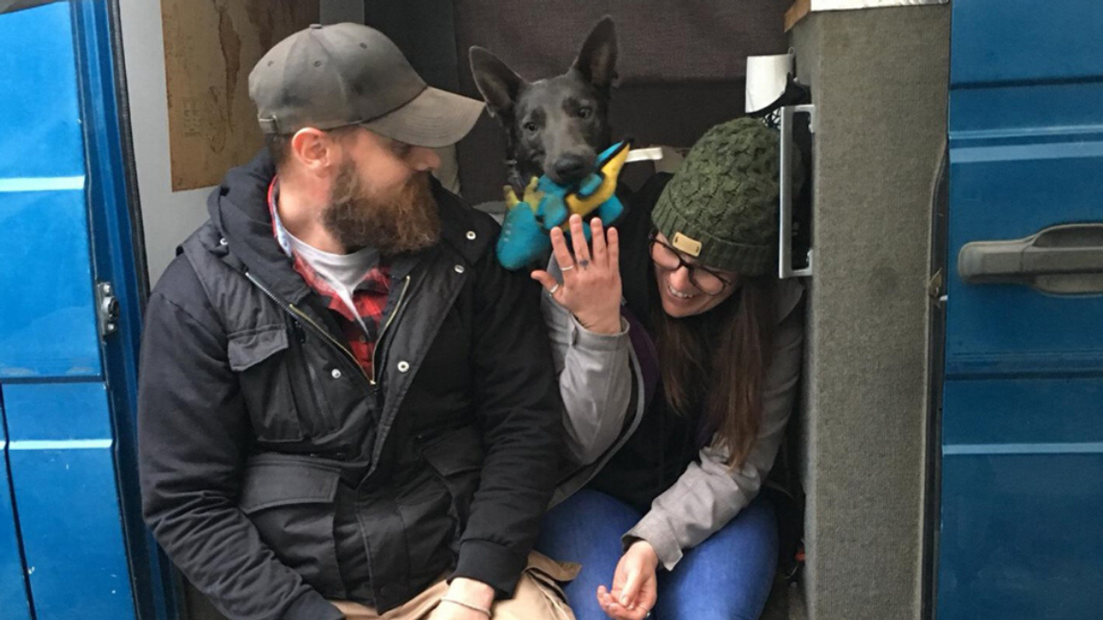 Couple Ditches Their High-Paying Jobs And Luxury Apartment To Live In A Van With Their Dog