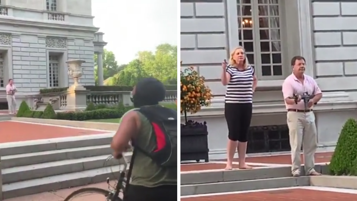 Videos Show St. Louis Couple Brandishing Guns In Front Of Their Massive House As Protesters Marched By