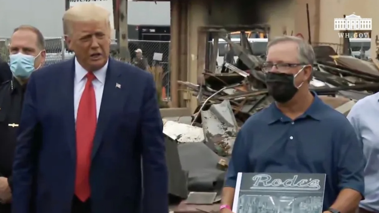 Trump Slammed For Using Former Owner Of Kenosha Store For Photo Op When Current Owner Said No