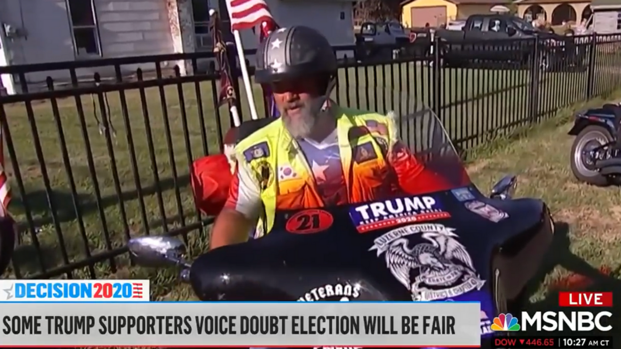 Trump Supporter Says He'll 'Take Up Arms' If Biden Wins Election In Unsettling MSNBC Interview