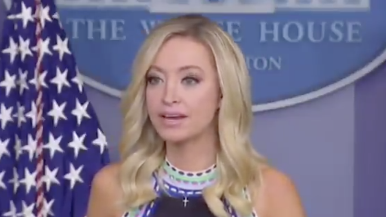 Daily Show Hilariously Predicts How Kayleigh McEnany Will Spin 'Vote Him Out' Chants as Trump Visited RBG's Casket