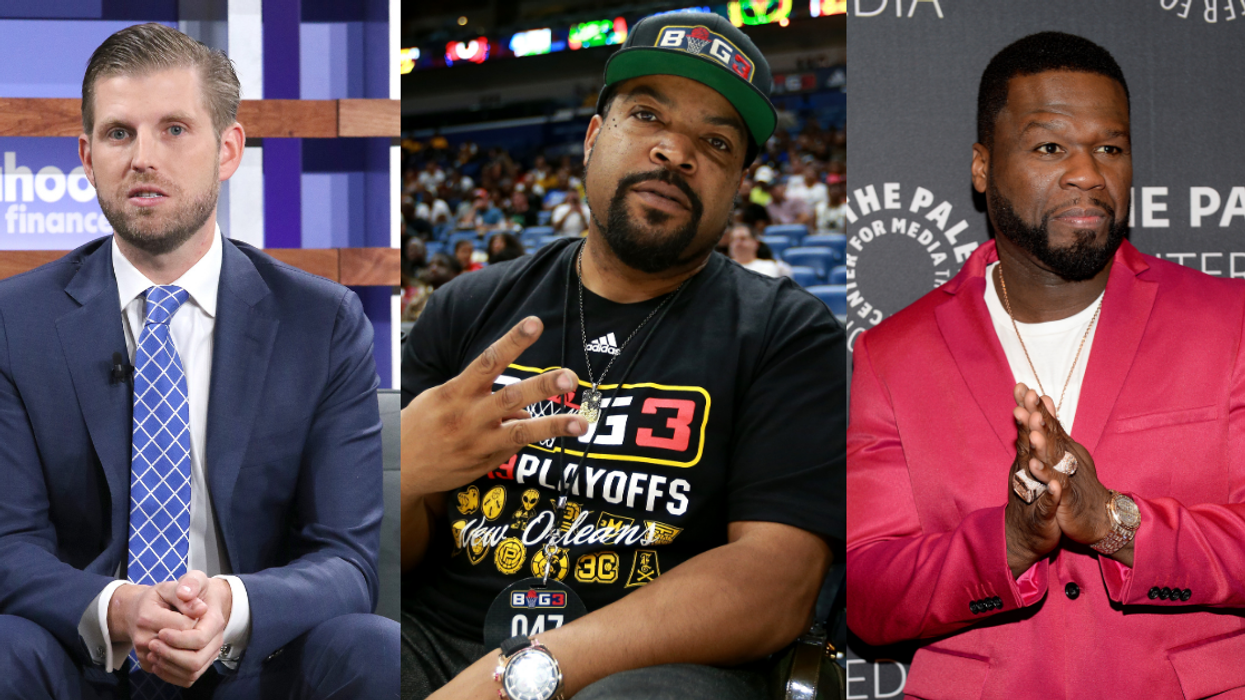 Eric Trump Slammed For Sharing Photoshopped Pic Of Ice Cube And 50 Cent Wearing Trump Hats