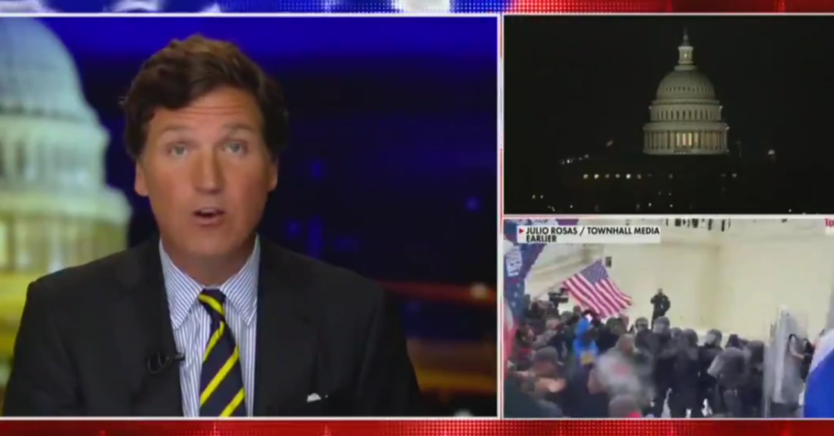 Tucker Carlson Throws Gasoline On The Fire By Telling Trumpers Their Freedoms 'Are In Peril' Now