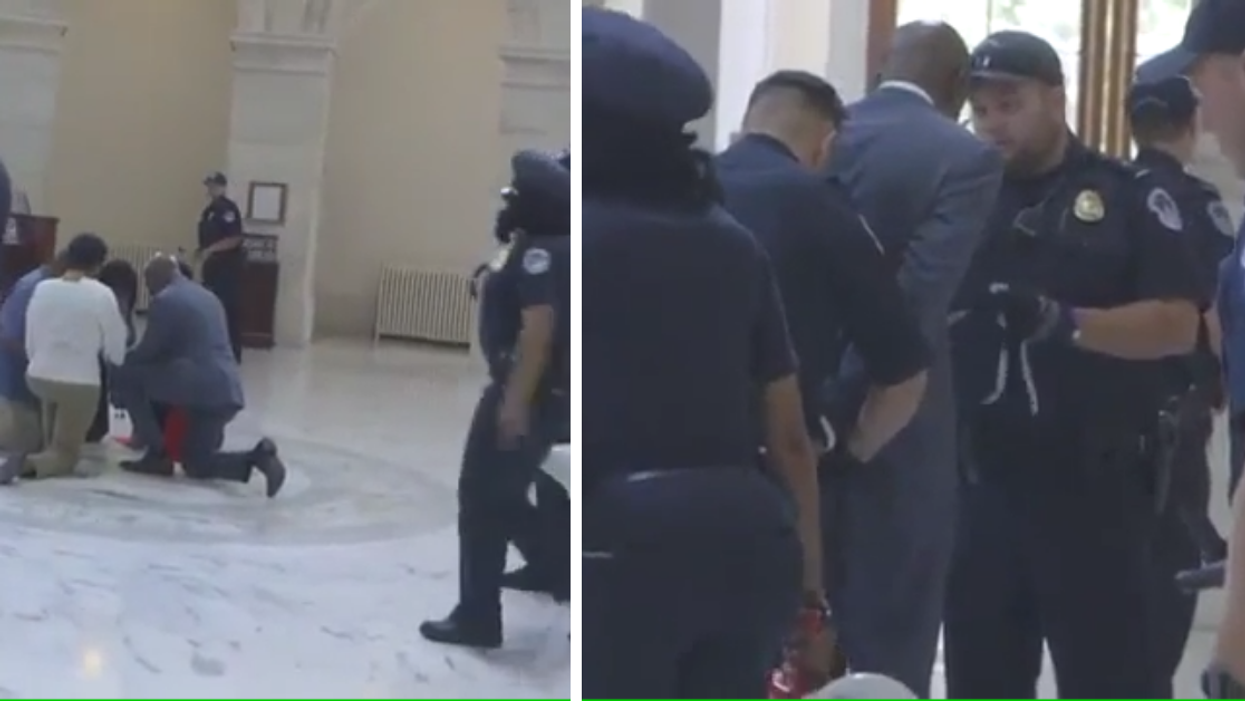 Video Of Raphael Warnock Being Arrested For Praying In Capitol Resurfaces Following MAGA Riots