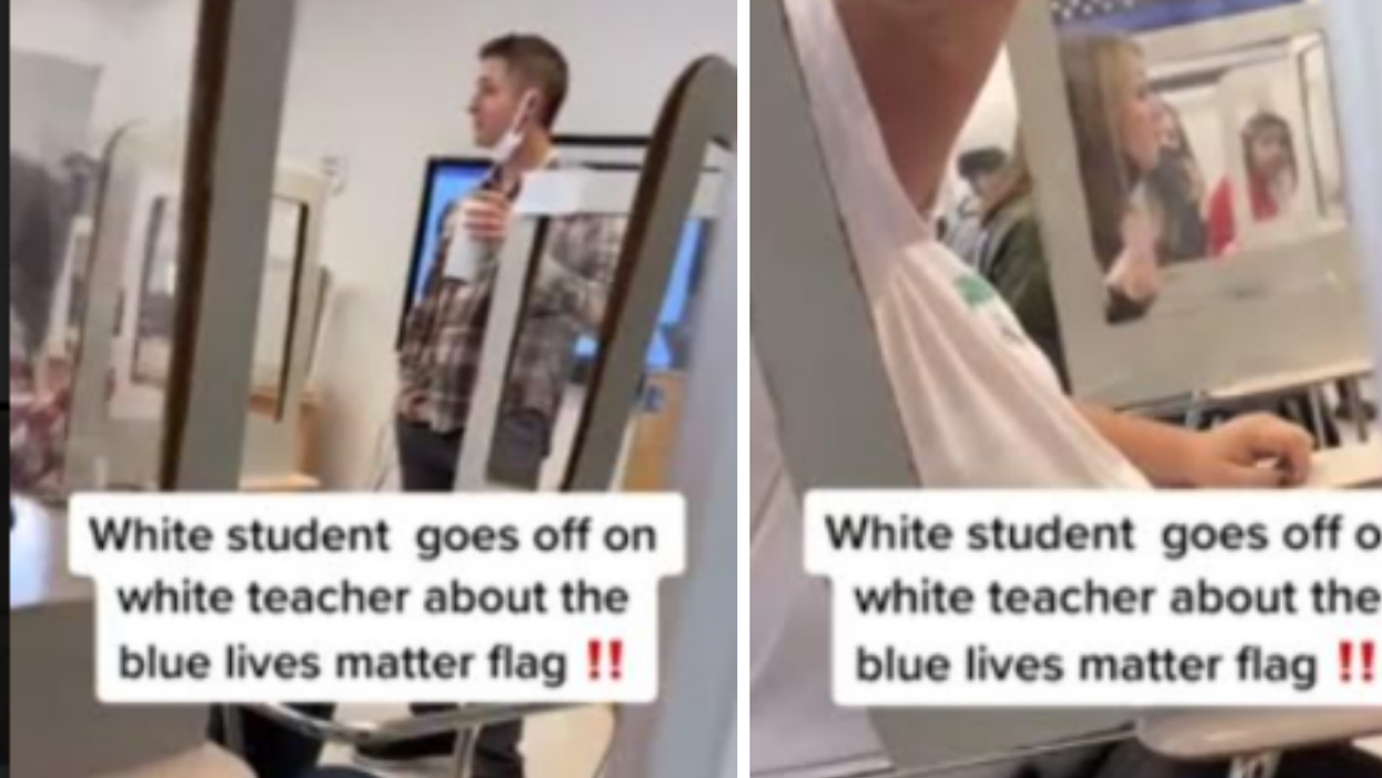 Student Lays Into Her Teacher For Displaying 'Blue Lives Matter' Flag In His Classroom In Viral Video