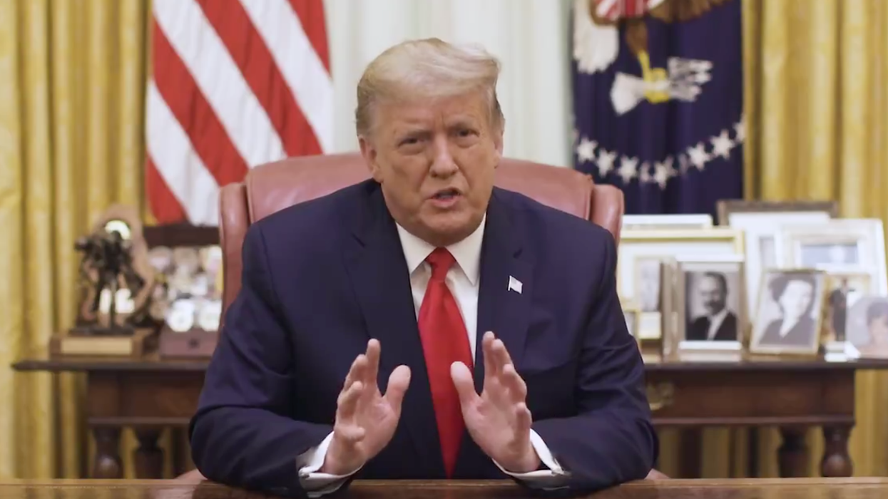 QAnon Believers Think Trump Sent Them a Message in Morse Code During His Oval Office Address