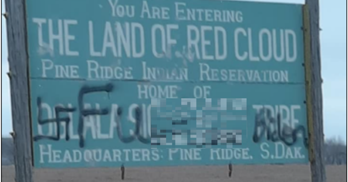 Community Outraged After Signs On South Dakota Indian Reservation Vandalized With Racist Graffiti