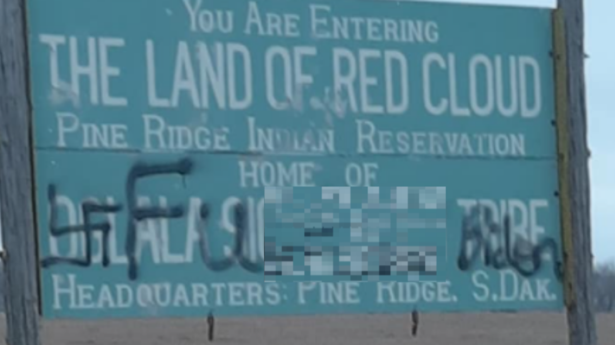 Community Outraged After Signs On South Dakota Indian Reservation Vandalized With Racist Graffiti