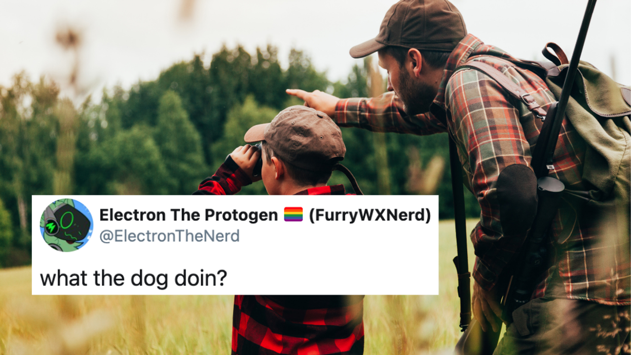 Rightwing Website Roasted For Posting Absurd Painting Of Family With Guns—Including The Dog