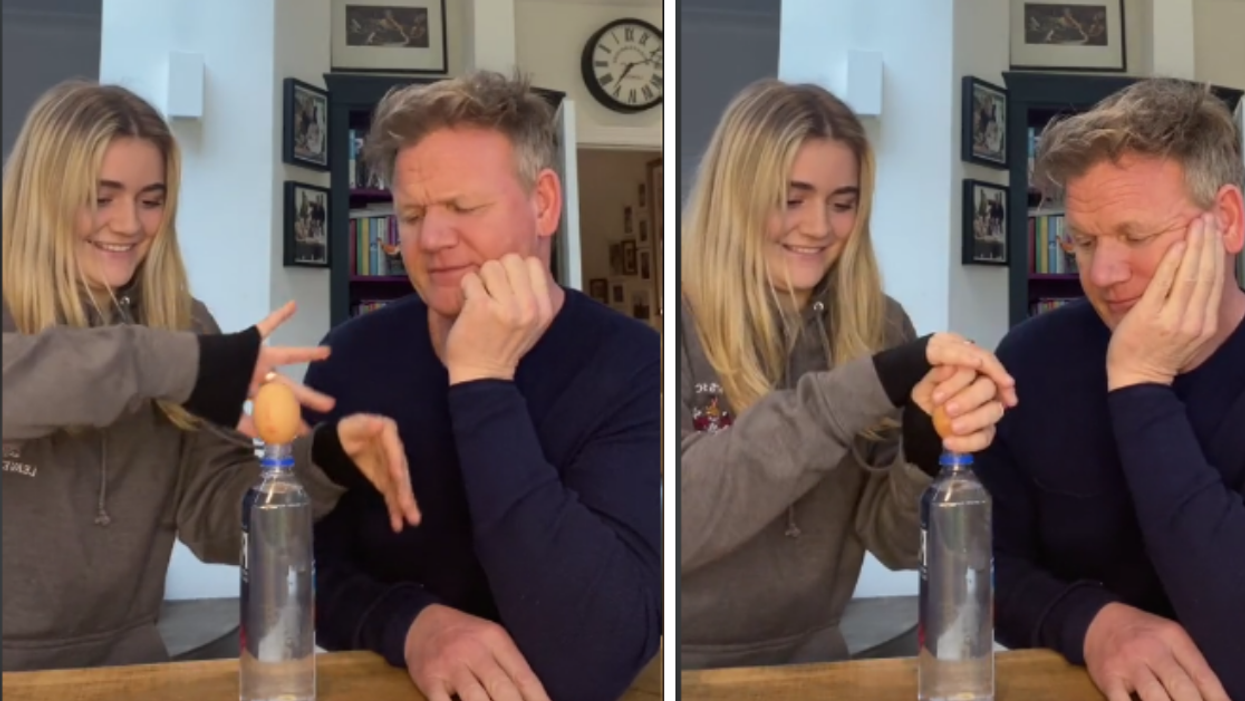 Gordon Ramsay's Daughter Just Masterfully Pranked Him With A 'Disappearing' Egg Trick On TikTok