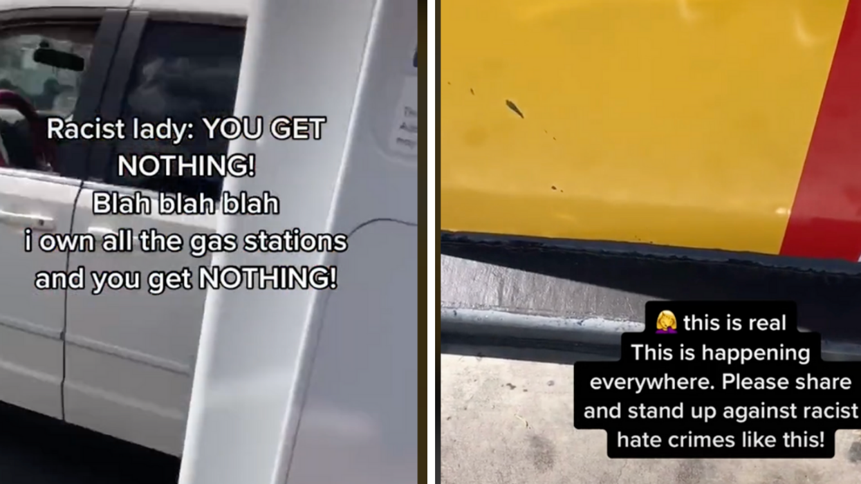 Racist Woman Demands Asian Woman 'Bow' To Her At Gas Station During Unhinged Rant