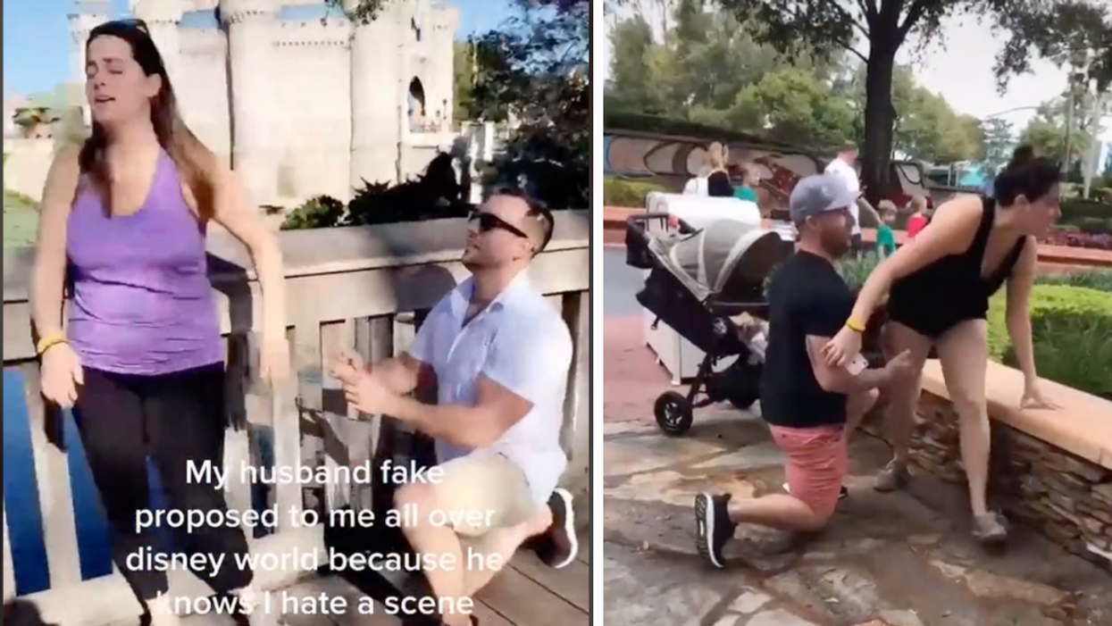 Woman Mortified After Her Husband Keeps Fake Proposing To Her All Over Disney World