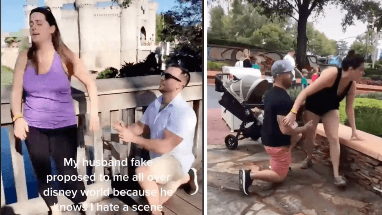 Woman Mortified After Her Husband Keeps Fake Proposing To Her All Over Disney World