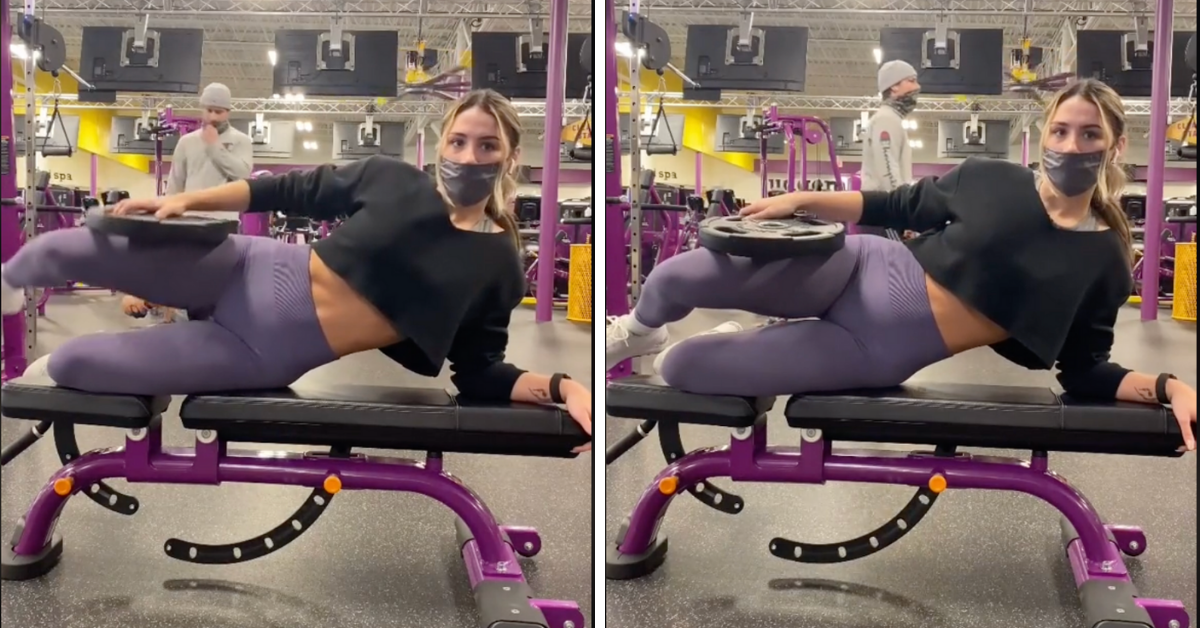 Woman Horrified After Catching Man's Creepy Behavior In Mirror Reflection During Her Workout