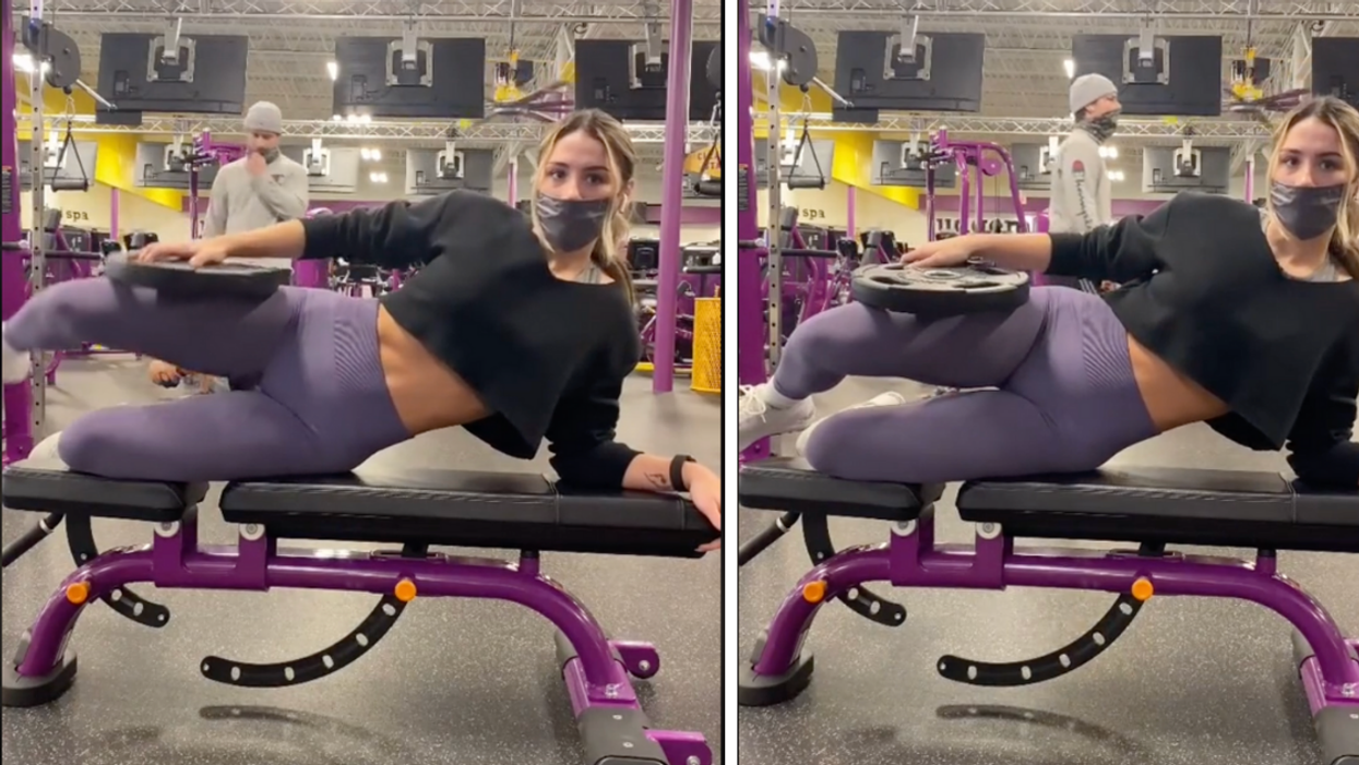 Woman Horrified After Catching Man's Creepy Behavior In Mirror Reflection During Her Workout