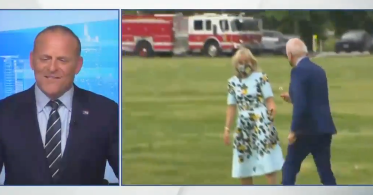 Newsmax Host Melts Down After Joe Biden Gives Jill A Dandelion Since They 'Give Everybody Asthma'