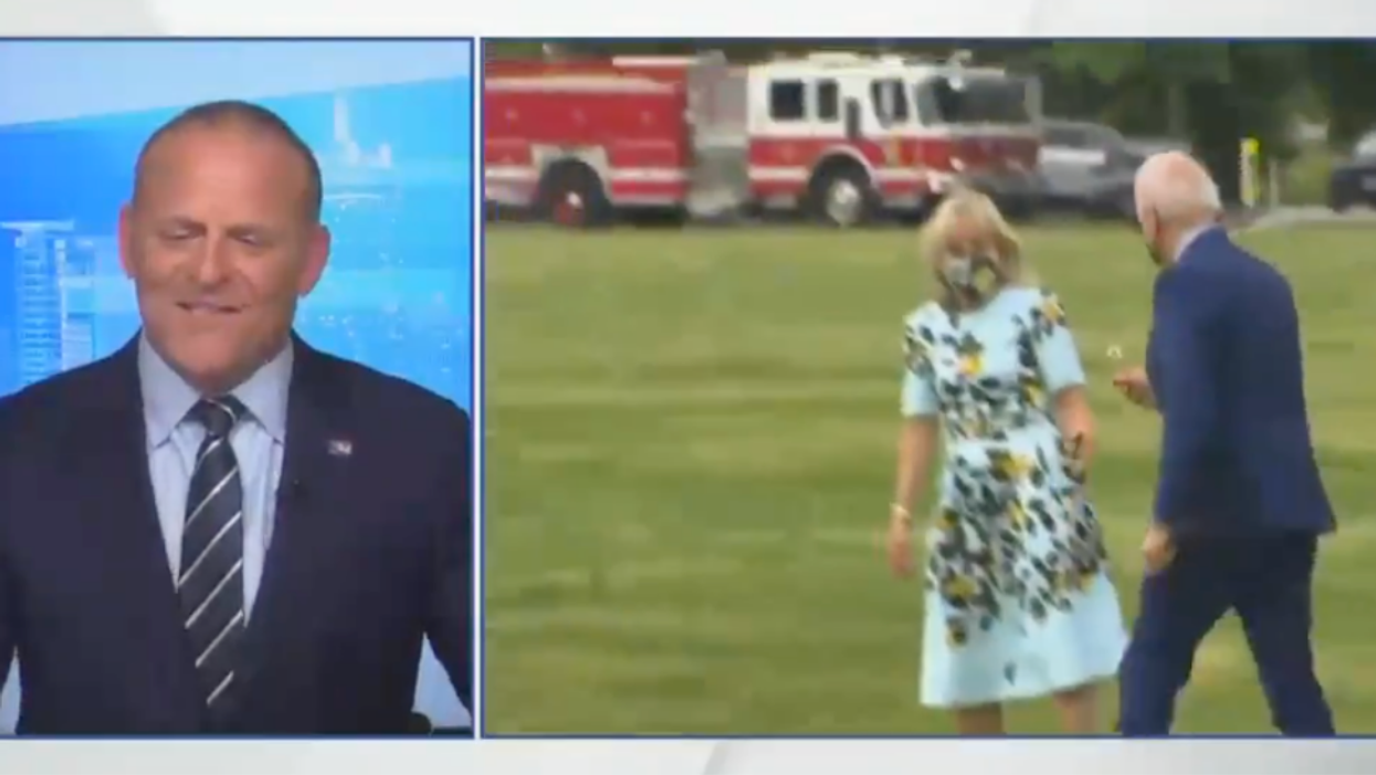 Newsmax Host Melts Down After Joe Biden Gives Jill A Dandelion Since They 'Give Everybody Asthma'