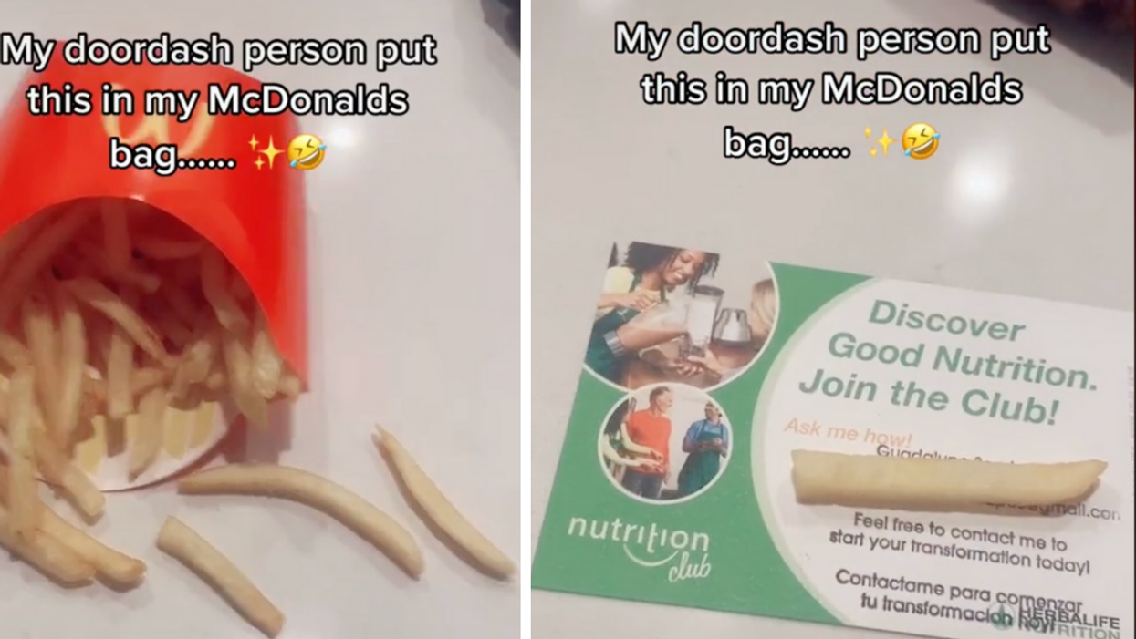 Woman Stunned After DoorDash Delivery Person Put Weight Loss Card In Her McDonald's Order