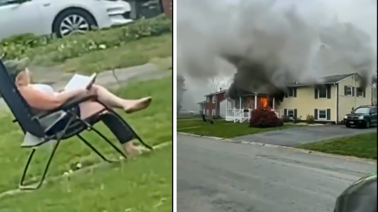 Maryland Woman Casually Watches After Setting Her House On Fire With Someone Inside In Wild Video