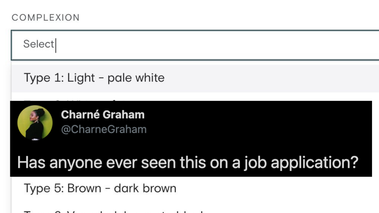 Tech Company Sparks Outrage After Asking Black Woman To Select Her Skin Tone On Job Application