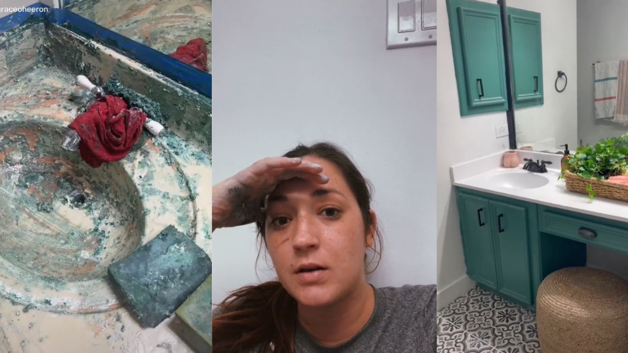 Woman's Attempt At DIY Bathroom Renovations Quickly Goes Off The Rails In Viral TikTok Saga