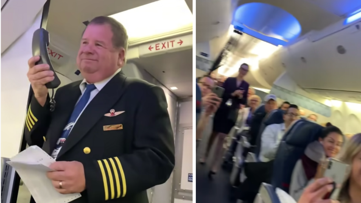 Resurfaced Video Of Pilot's Emotional Goodbye To Passengers On His Final Flight Has TikTok In Tears
