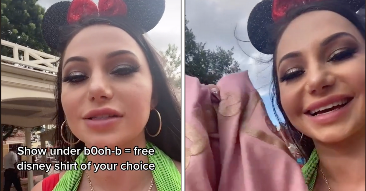Woman Goes Viral For Her Shady 'Underboob' Hack To Get A Free Shirt At Disney World