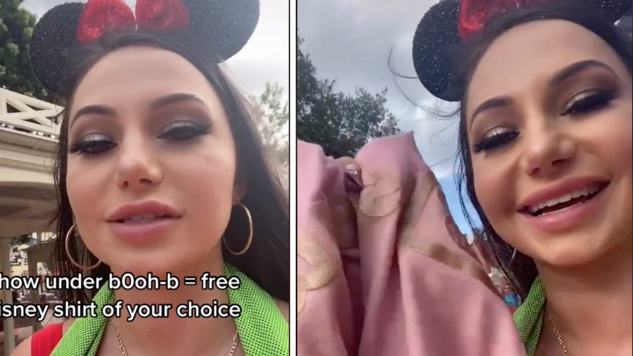Woman Goes Viral For Her Shady 'Underboob' Hack To Get A Free Shirt At Disney World