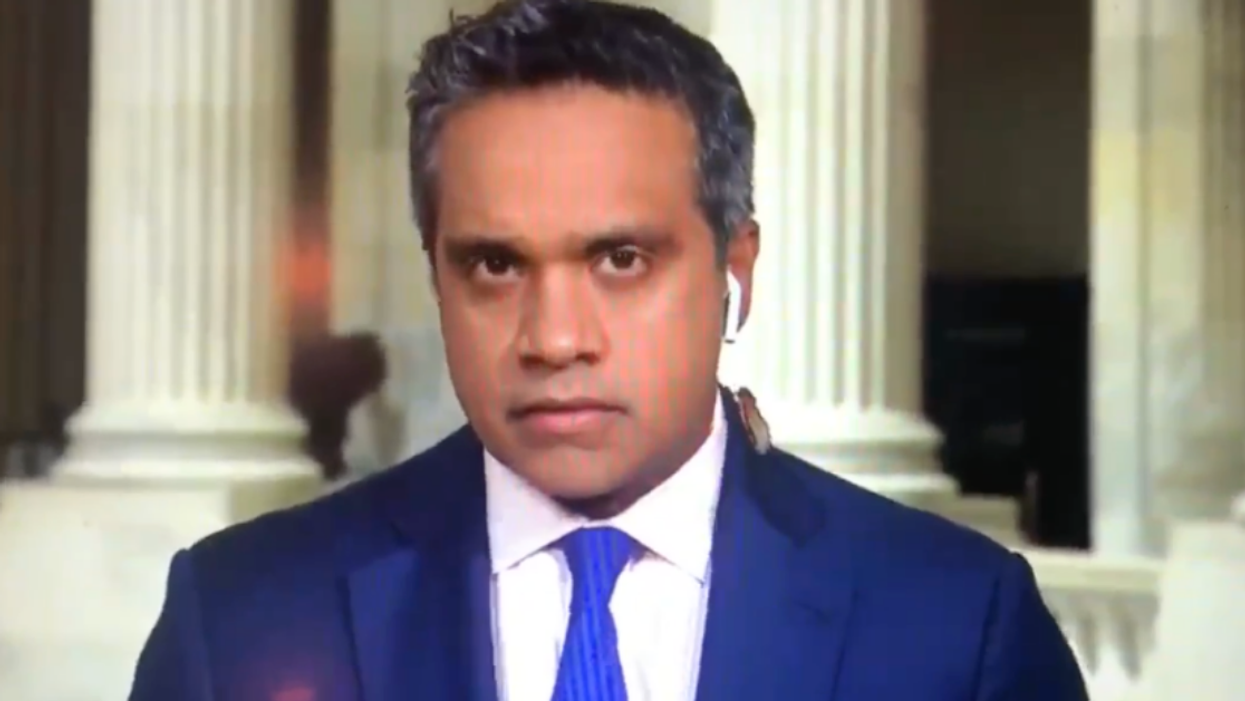 CNN Reporter Freaks Out After Realizing A Cicada Is Crawling On Him During Capitol Hill Shot