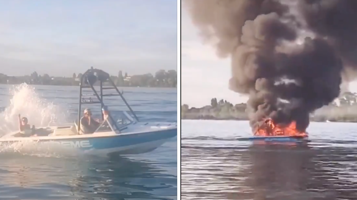 Bullies' Boat Literally Explodes After They're Filmed Harassing Family For Flying Pride Flags