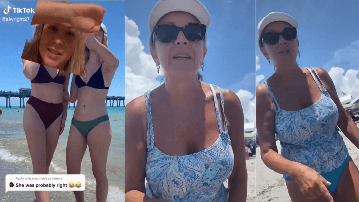Young Women Stunned After Woman Calls Them 'Prostitutes' For Taking Bikini Photos At The Beach
