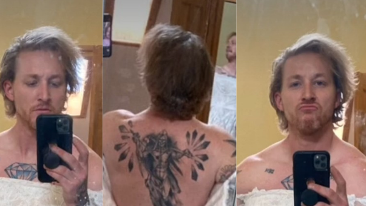 Guy Becomes Fashion Icon After Modeling His Ex-Girlfriend's Wedding Gown In Attempt To Sell It