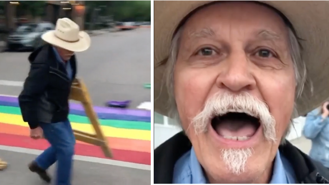 Homophobic Guy Gets Dragged After Throwing Epic Tantrum Over Pride Crosswalk In Viral Video